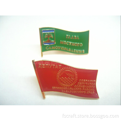Hard Enamel Flag Pin Badges